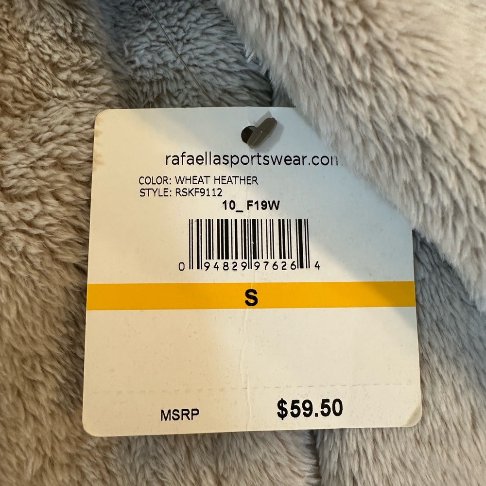 Rafaella Wheat Heather Teddy Pullover Womens S Cozy Winter Lounge Chic - Picture 5 of 8